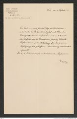 k.k. naturhistorisches Hofmuseum, Intendanzakten 1885-1896 (Hauer), Aktenzahl Z.581.a/1891, Seite 1